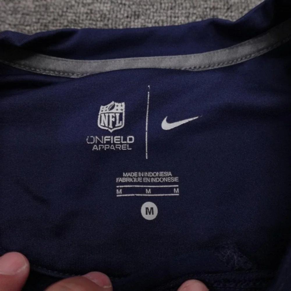 Denver Broncos Shirt Mens Medium Blue NFL Football Nike Long Sleeve On Field